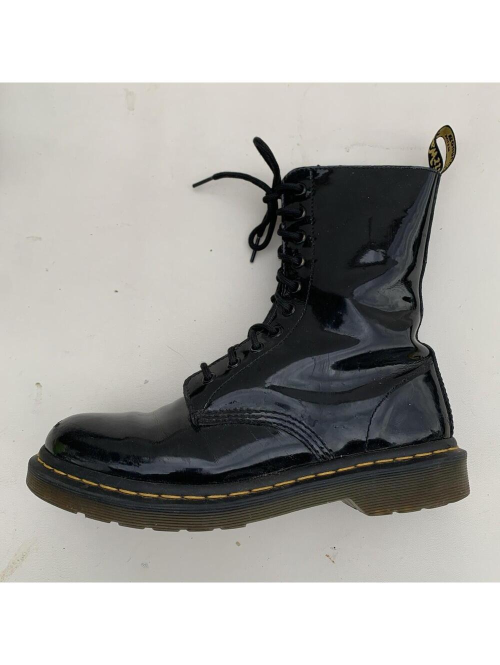Dr Martens Patent Leather Combat Boots Sz 9 Womens - Picture 6 of 11